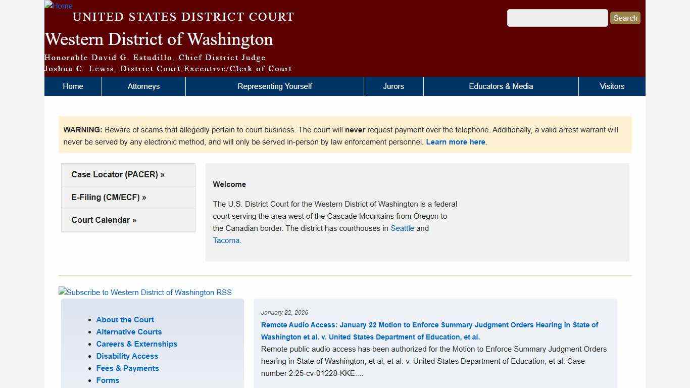 Western District of Washington United States District Court