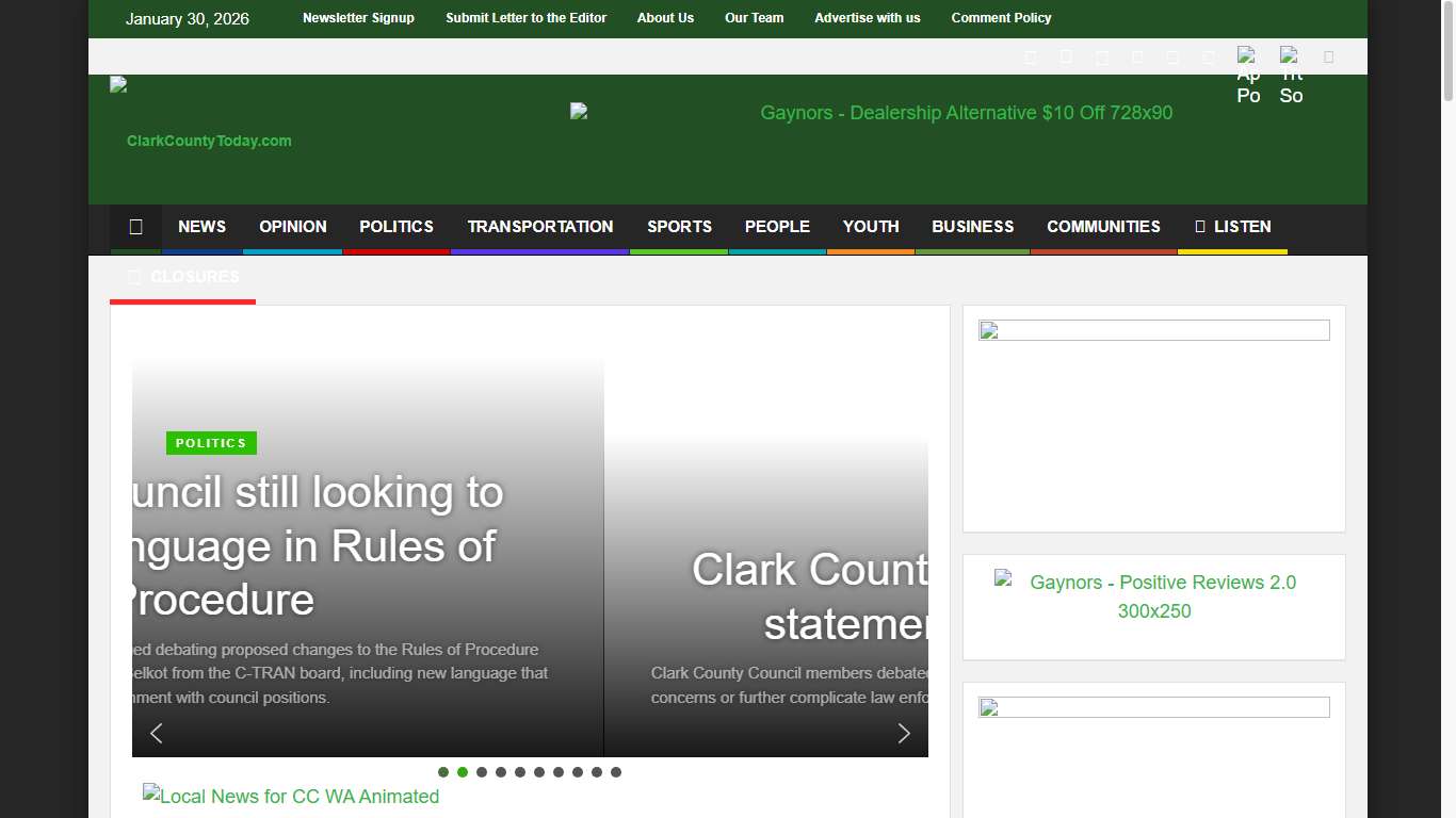 ClarkCountyToday.com – Your News Source with Integrity