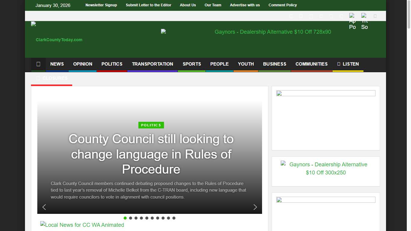ClarkCountyToday.com – Your News Source with Integrity